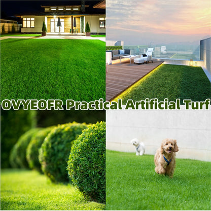 OVYEOFR Artificial Grass Mat, 33ft x 3.3ft Fake Faux Turf Rug for Indoor/Outdoor Garden Lawn, Green