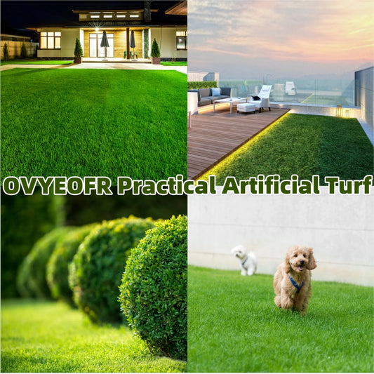 OVYEOFR Artificial Grass Mat, 33ft x 3.3ft Fake Faux Turf Rug for Indoor/Outdoor Garden Lawn, Green