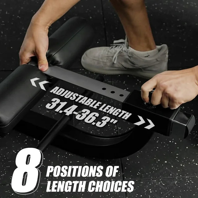 Syedee Seated AB Curl/ Back Extension Machine, Plate Loaded Machine with 450lbs Weight Capacity, Home Gym for Core and Back Training