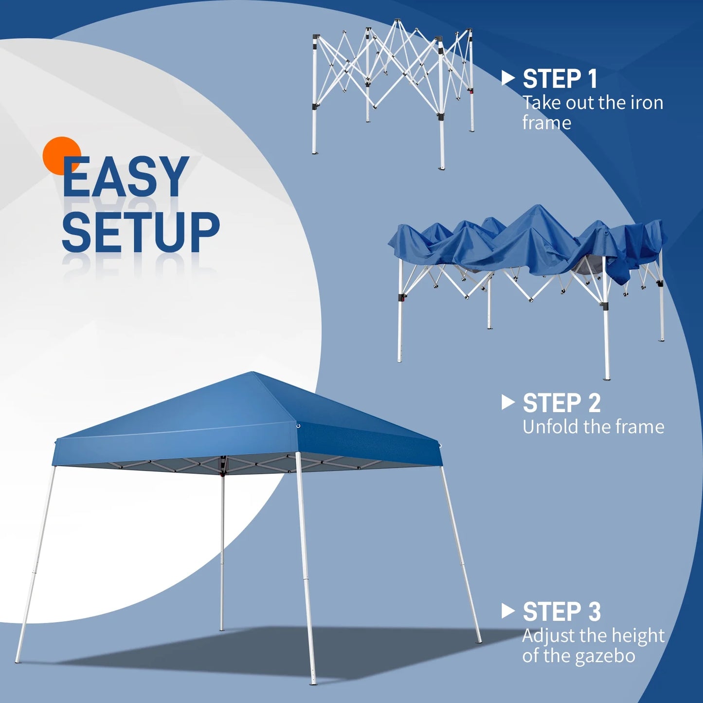 Ktaxon 10ft x 10ft Base/8ft x 8ft Top Ez Pop up Anti Uv Patio Tent Folding Gazebo Backyard Canopy Sun Shade