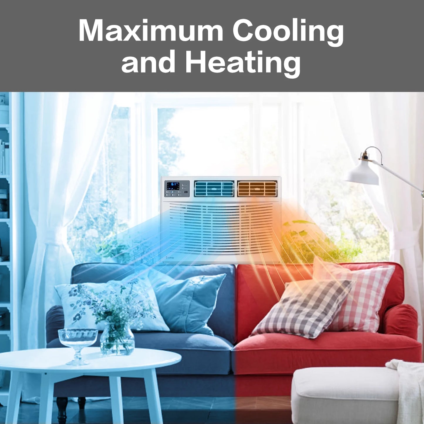 Ktaxon WiFi Enabled 12000 BTU Heat And Cool Window Air Conditioner With Wifi Controls