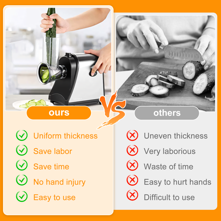 Electric Cheese Grater Shredder, Electric Salad Maker for Home Kitchen Use, One-Touch Easy Control, Electric Grater for Vegetables