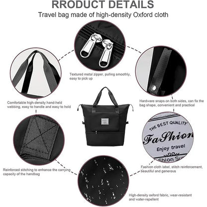 TRANSLINK Women & Men Gym Bag with Toiletry Bag Lightweight Waterproof Multi-Compartment