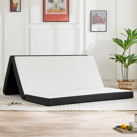 3 Inch Tri-fold Memory Foam Mattress, Portable Foldable Floor Bed£¬Portable Floor Mattress for Guest/Travel/Camping/Yoga - Twin Size