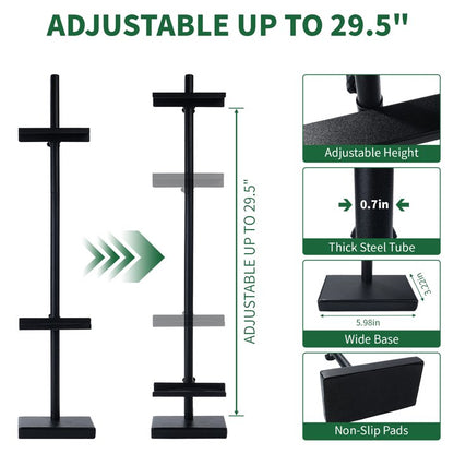 Goobetter Adjustable Tabletop Easel Stand for Picture Frames up to 28" - Picture Stands for Display- Picture Frame Stand for Art, Signs, or Photos - Black