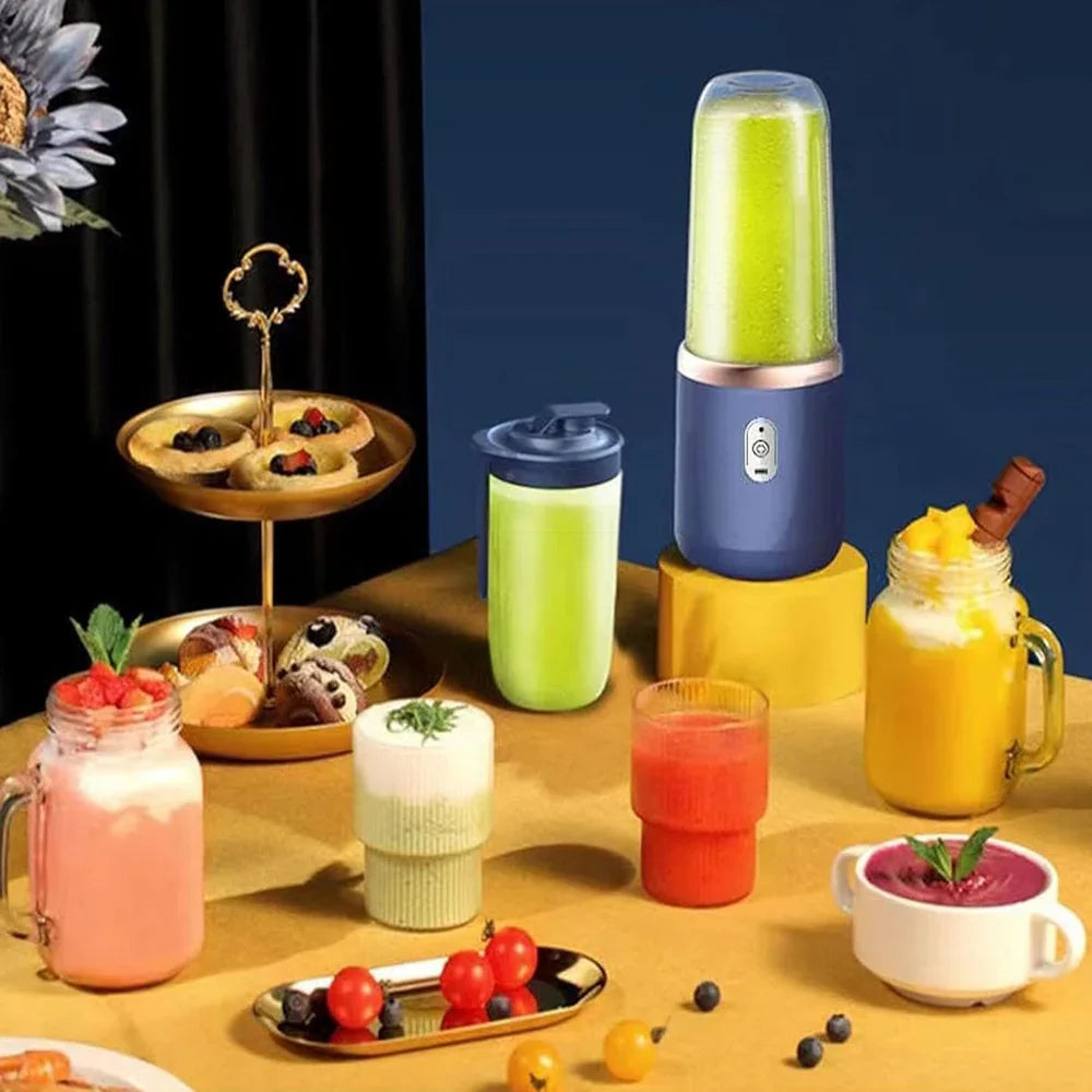 Aiteng Personal Blender for Smoothies Juice Portable Rechargeable Mini Bullet Blenders Cup, Blue