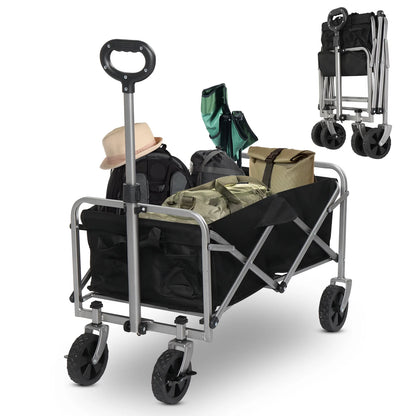 Ktaxon 29" Foldable Wagon, 220L Capacity Wagons Carts Foldable with Wheels