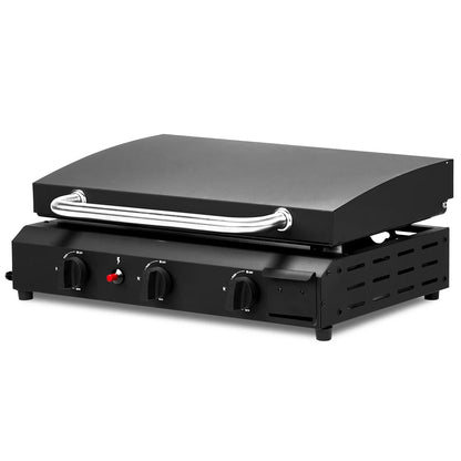 Zintown Propane Griddle Table Top Grill Camping Griddle Portable with 3 Burner