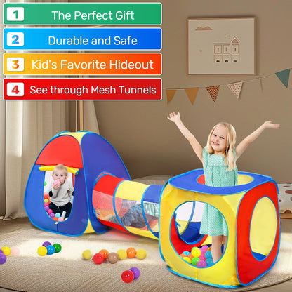 JoyStone Kids Play Tent Jungle Gym, Pop Up Tents & Play Tunnel for Toddlers, Best Birthday Gift for Boys & Girls, Collapsible Children Play Tent Toy Indoor and Outdoor Games
