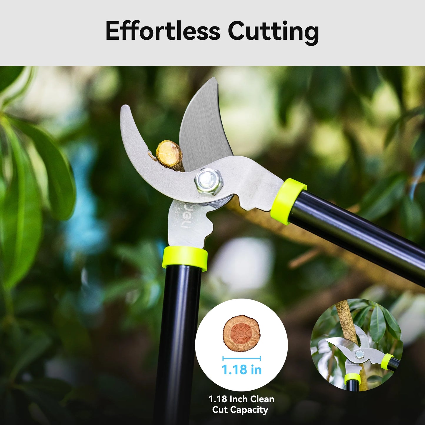 Deli Loppers Hedge Clippers & Pruners Set, 3PCS Hedge Shears Garden Tools, Heavy Duty Tree & Shrub Care Kit for Yard, Lawn & Garden, Branch Cutter Tree Trimmer for Indoor & Outdoor