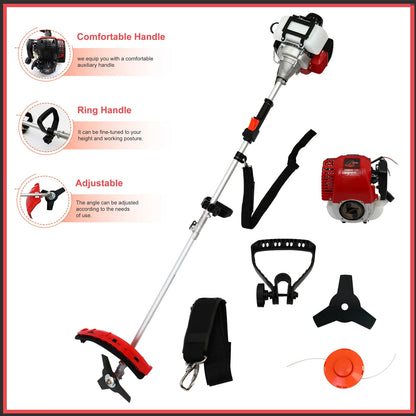 BAOKALER 4-Stroke Gas String Trimmer, 31CC Gas Weed Eaters Grass Weed Trimmer