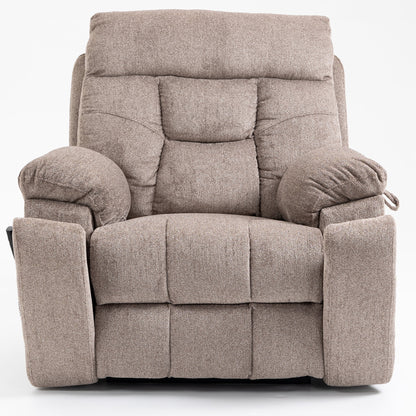 UHOMEPRO Oversized Power Lift Recliner Chair with Massage and Heat for Elderly, Large Wide Seat Recliners for Big and Tall, Safety Motion Reclining Mechanism with Hidden Cup Holder, Light Brown