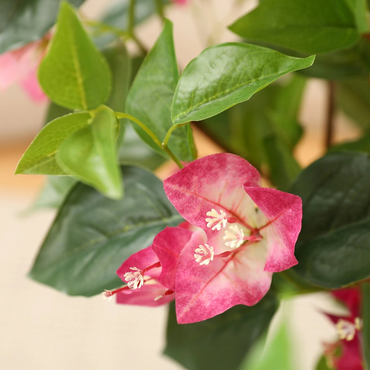 5ft Artificial Bougainvillea Tree with 9 inch White Planter, Tall Fake Bougainvillea Trees with Red Flowers, Faux Bougainvillea Silk Plants for Indoor, Plants for Home Decor
