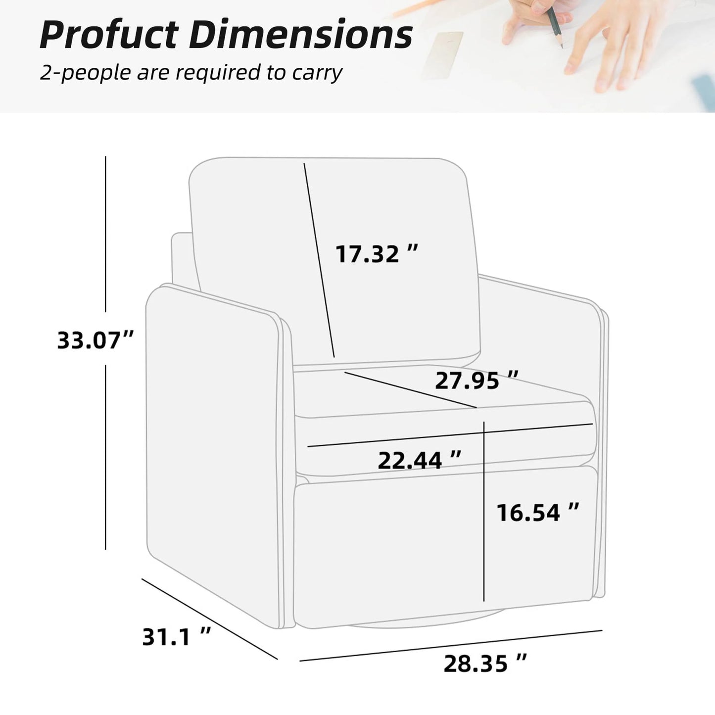 Swivel Accent Chair Modern Sofa Chair with Storage Reading Barrel Chiar Armchair For Living Room Chairs For, Bedroom, Beige