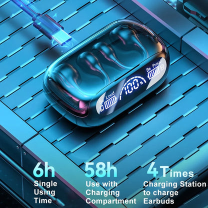 ARCTICICE Wireless Ear Clip Earbuds with 36H Playtime IPX6 Waterproof Noise Cancelling bluetooth Headphones for Sports Meeting Fitness, Black