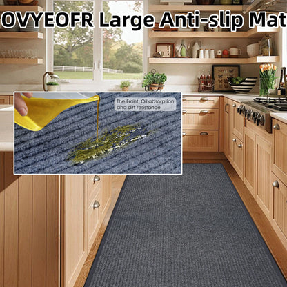 OVYEOFR Utility Rug, 3ft x 10ft Hallway Runner Rug, Commercial Floor Mat Entrance Doormat, Grey