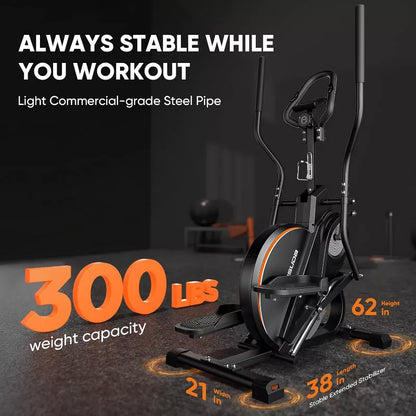 YOSUDA Pro Cardio Climber Stepping Elliptical Machine, 3-in-1 Elliptical Machine Stair Stepper Trainer with 16 Resistance