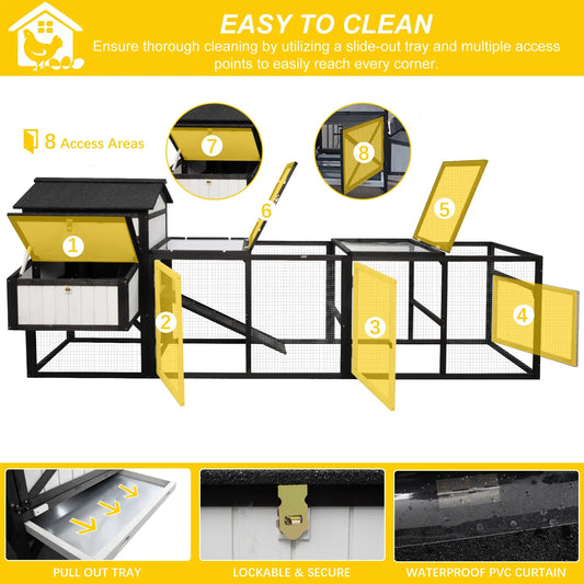 PETSCOSSET Wooden Indoor Bunny Hutch Rabbit Cage