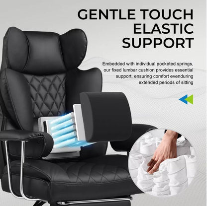 GTRACING Ergonomic Office Chair, Big and Tall, Outward Fixed Soft Armrests and Footrest