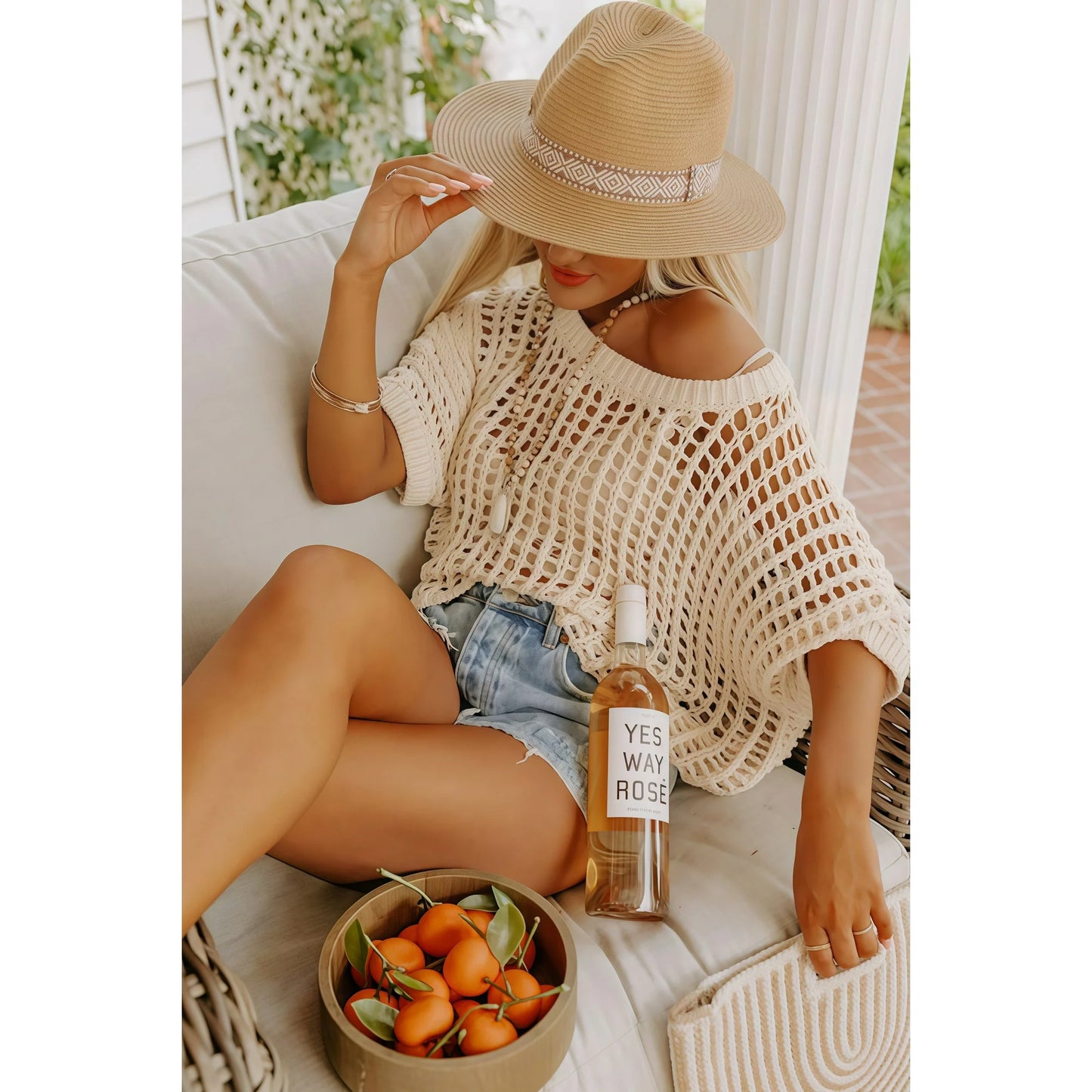 UVN Crochet Beach Coverups Women Swimsuits Summer Short Sleeve Blouses Knit Hollow Out Tops