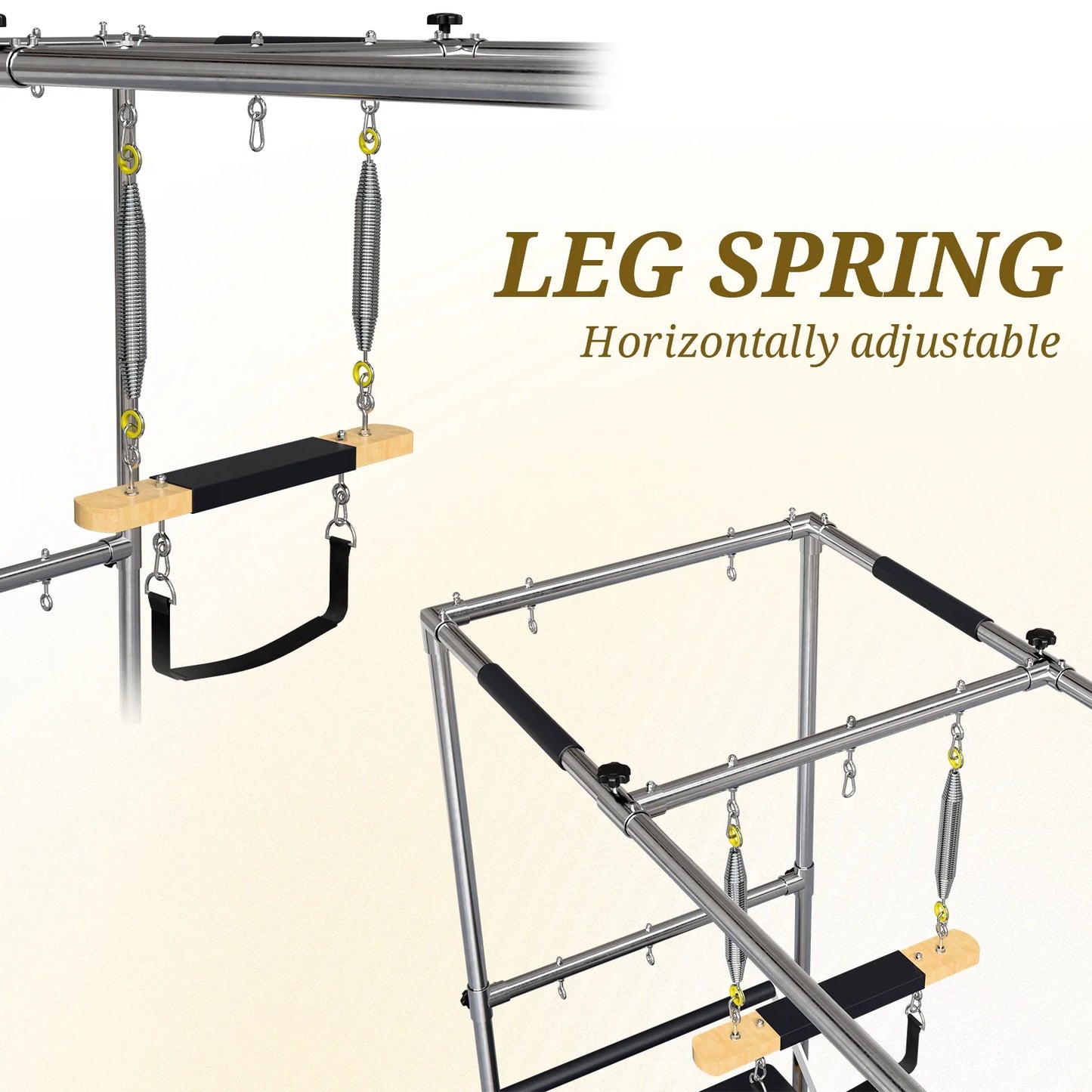 Syedee 90” Foldable Pilates Equipment for Home Workouts,Balanced Body Pilates Reformer Machine for Home and Gym, Pilates Exercise Equipment with Jump Board, 155lbs resistance 4 Springs