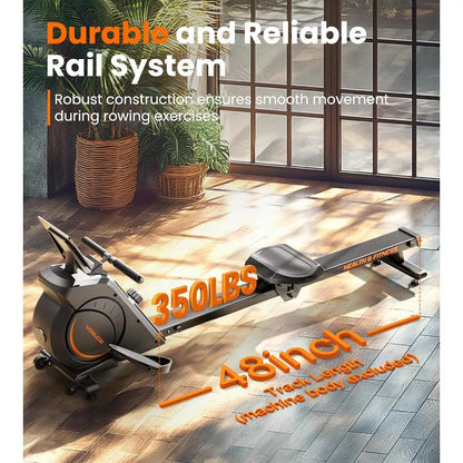 YOSUDA Magnetic/Water Rowing Machine 350 LB Weight Capacity - Rower Machine for Home Use with Bluetooth, App Supported