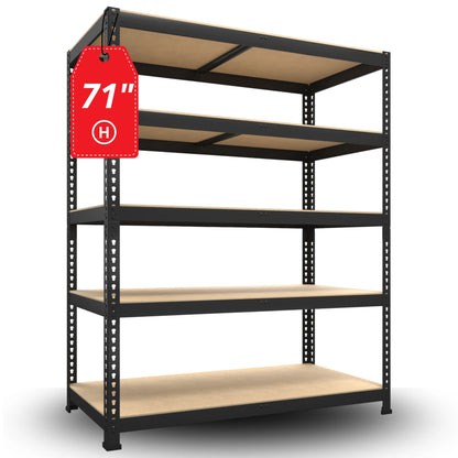 Prilinex Storage Shelves Metal 5 Tier Garage Shelving Heavy Duty 36"W x 16"D x 71"H Adjustable Shelving Unit for Garage Utility Rack Shelf for Basement Pantry Closet