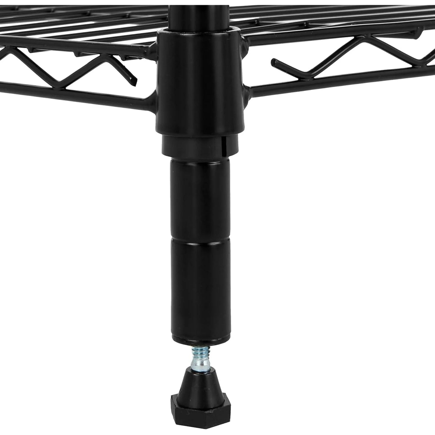 5-Shelf Adjustable Heavy Duty Steel Wire Rack Storage Shelving Organizer for Kitchen, Garage, 23.62" L x 13.77" W x 59.05" H, Black