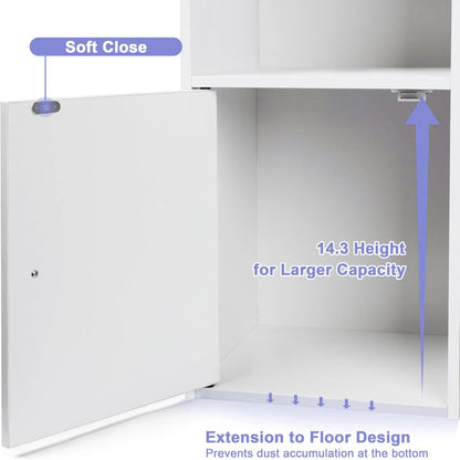 Kids Toy Storage Organizer with 8 Removable Toy Boxes, 4 Tier Toy Organizer with 6 Storage Compartments, Ultimate Kids Toy Storage Organizer for Every Space（White)