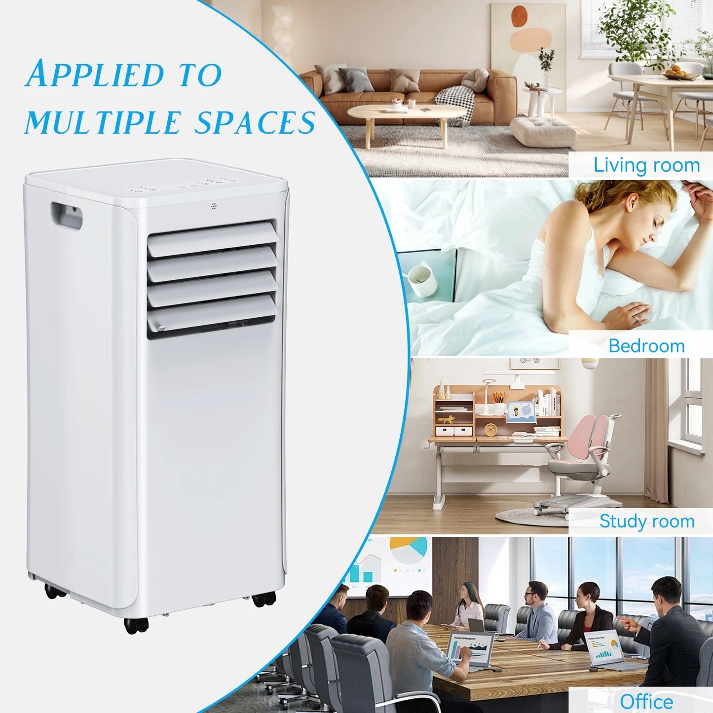 Portable Air Conditioners 12000 BTU,3-in-1 AC Unit Cools Spaces up to 550 sq. ft. and Features a Remote Control, LED display,for bedroom,living room,ofice