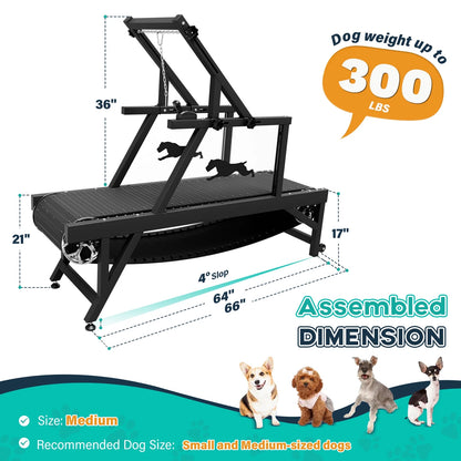 Syedee Dog Treadmill for Medium Dogs, Dog Slatmill for Healthy & Fit Dog Life, Dog Treadmill for Indoor & Outdoor. Dog Treadmill for Dogs up to 300 lb