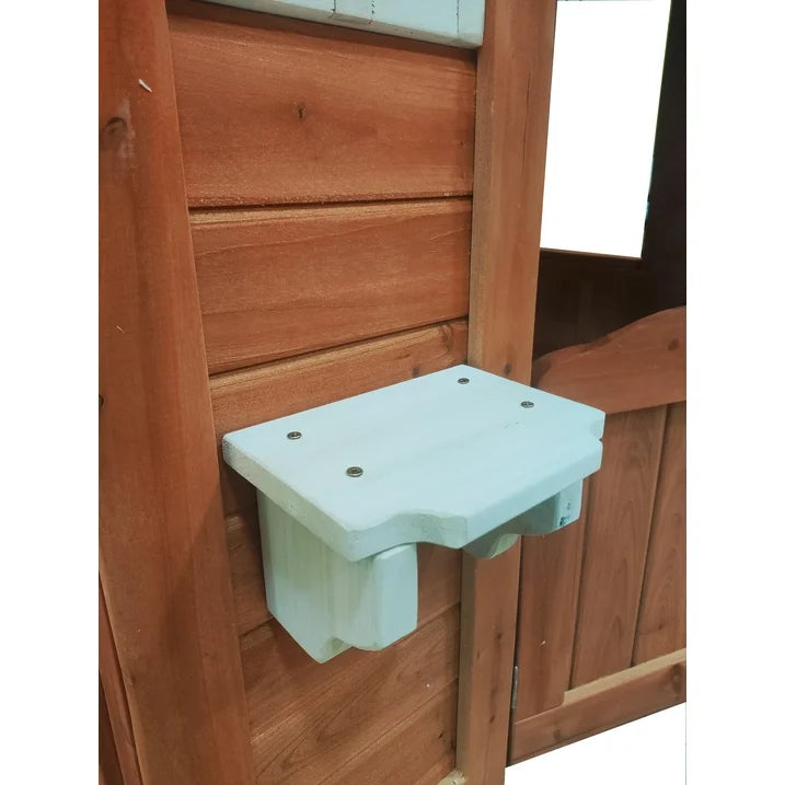 COCLUB Playhouse for Kids Outdoor, Modern Wooden Playhouse with Working Door, Windows, Flowers Pot Holder, Play House for Kids Ages 4-8, 42"x46"x55"