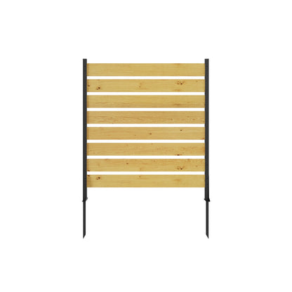 Prilinex 55"H x 38.5"W (2 Panels) Cedar Wood Privacy Screen outdoor fence privacy screen for Pool Equipment Enclosure Trash Can Enclosures Air Conditioner Fence