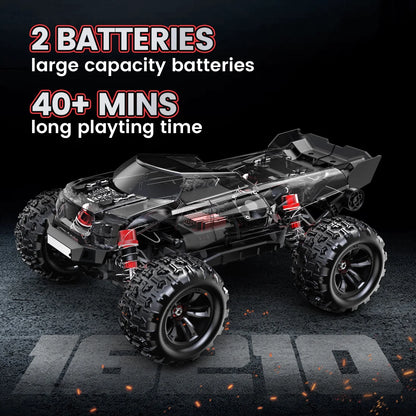 JoyStone Brushless High Speed RC Monster Truck, Max 45+mph , 1:16 RC Car All Terrain Off-Road Hobby Grade Remote Control Vehicle for Adults Boys, 2 Li-PO Batteries