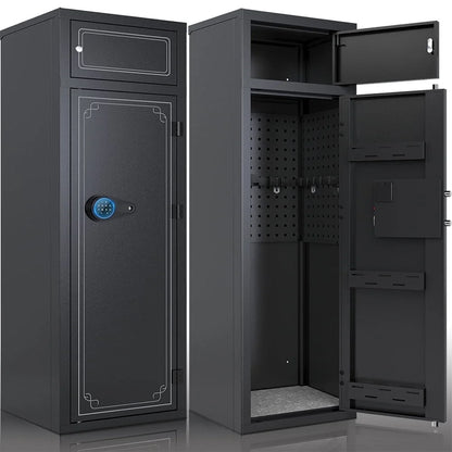 KAER 10-12 Gun Safe Gun Safes for Home Rifles and Pistols Gun Safes & Cabinets Large Rifle Safe Quick Access Gun Cabinets with Digital Keypad and 3 Adjustable Pistol Rack