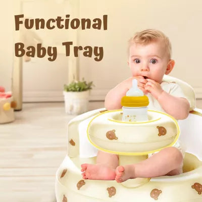 BabyBond Inflatable Baby Seat for Babies 3-36 Months, Baby Floor Seats for Sitting Up,Blow Up Baby Chair with Built in Air Pump