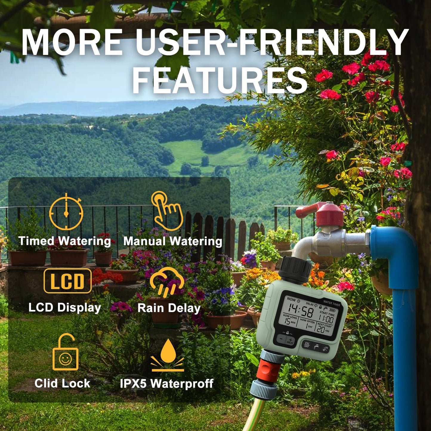 Kazeila HCT-322 Automatic Watering Timer for Garden