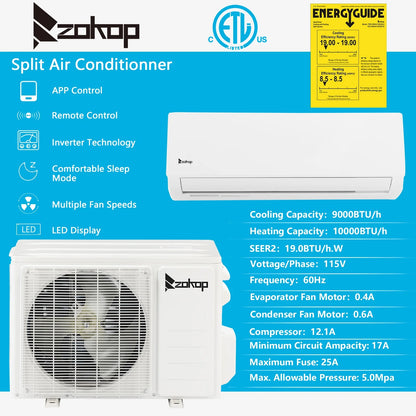 Ktaxon 24,000 BTU Single Zone Universal Floor/Ceiling Ductless Mini-Split System