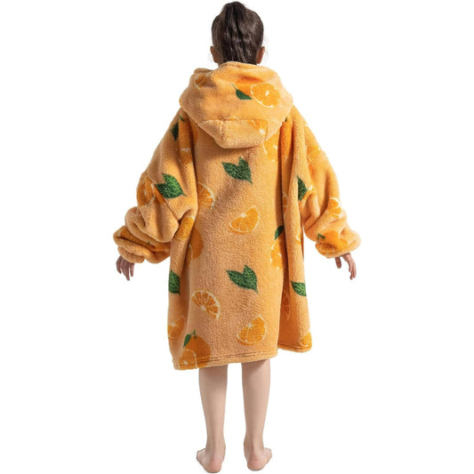 Wehilion 6-12YR Oversized Sweatshirt Hooded Blanket Sherpa Hoodie for Girls Boy Wearable Blanket Hoodie for Kids