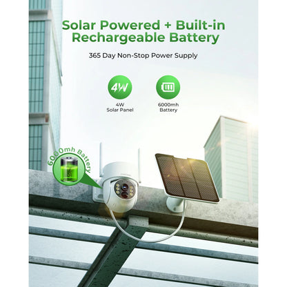 TOGUARD SC43 2K/4MP Solar Wireless Security Camera System with 10CH 10.1" NVR Monitor Outdoor Battery WiFi Dome Surveillance Camera HDMI Connector
