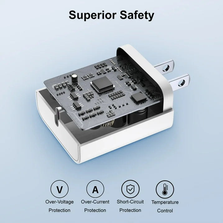 iPhone Charger, 3 Pack 25W PD White Fast Charger Block with 6ft Fast Charging Cables Compatible with iPhone 14/13/12/11