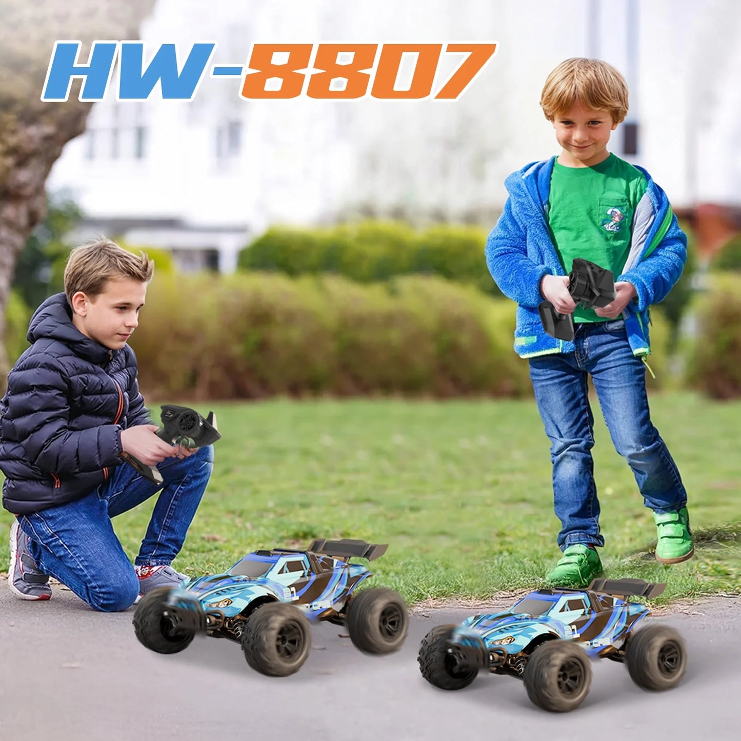 LOHEER 1:16 High Speed 4X4 Off Road Remote Control Car, Fast RC Monster Truck 40+ KM/H with 2 Batteries, All Terrain RC Truck for Adults & Kids