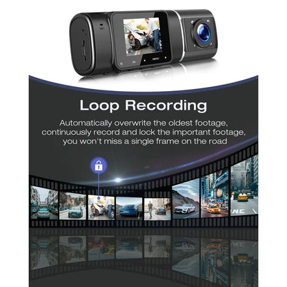 TOGUARD Dual Dash Cam Front and Inside 1080P Dashcam for Cars with 64GB SD Card IR Night Vision Car Camera for Taxi Vehicle Accident Lock Parking Monitor