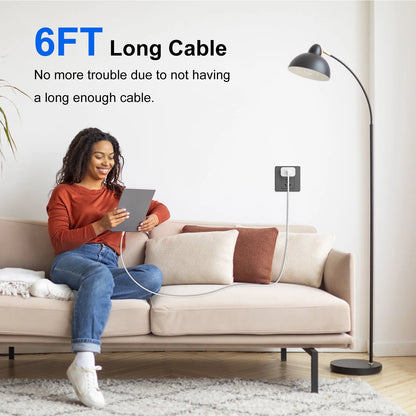 USB C Charger iPhone 16 15 Charger, [MFi Certified] 2 Pack 20W PD White Fast Charger Block with 6FT USB C Cable Compatible with iPhone 16/15, iPad, Galaxy, Android