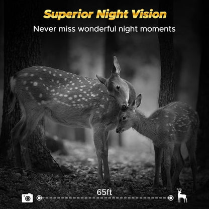CAMPARK 4G Cellular Trail Camera, 1080P 24MP Hunting Game Camera with Live View and Motion Alerts, Low Glow Night Vision and IP66 Waterproof for Wildlife Monitoring