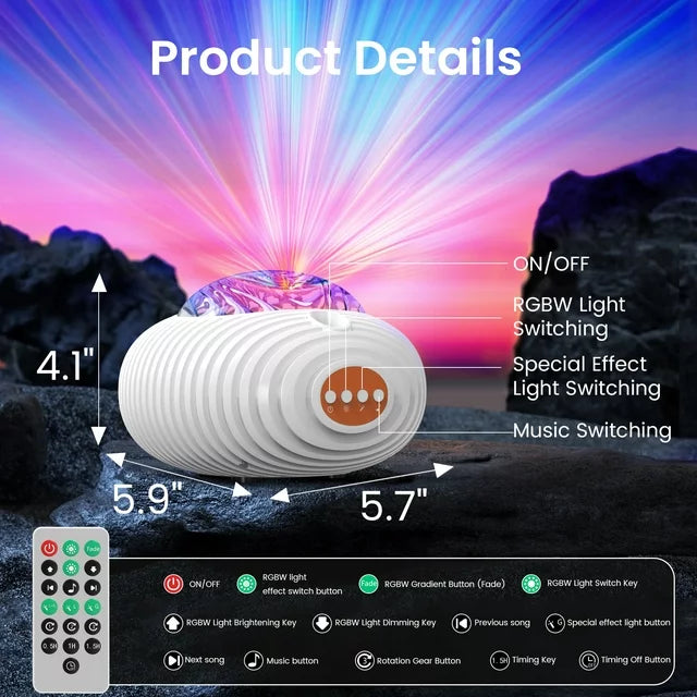 VAVSEA Star Projector, Galaxy Projector for Bedroom, 3-in-1 Astronaut Aurora Light with Remote Control, White Noise Night Light for Kids Adults, Valentines Day Gifts, Room Decor, Home Theater, Ceiling