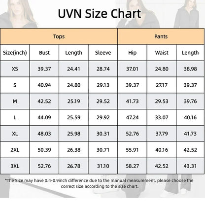 UVN Outfit Sets for Women 2 Piece Sets Winter Casual Tracksuit Long Sleeve Lounge Set Outfits with Pockets