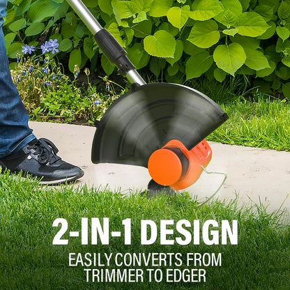 MAXLANDER Weed Wacker Cordless, 20V 12 Inch Cordless String Trimmer Edger, Weed Wacker Battery Operated with 8 PCS Replacement Spools, Lightweight Weed Trimmer (2x2.0Ah Battery and Charger Included)