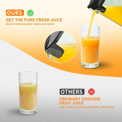 VAVSEA Juicer Machine 600W, Juice Extractor, Anti-Drip Press Centrifugal Juicer with Big Mouth 3" Feed Chute for Whole Fruit Vegetable, BPA-Free, Easy to Clean