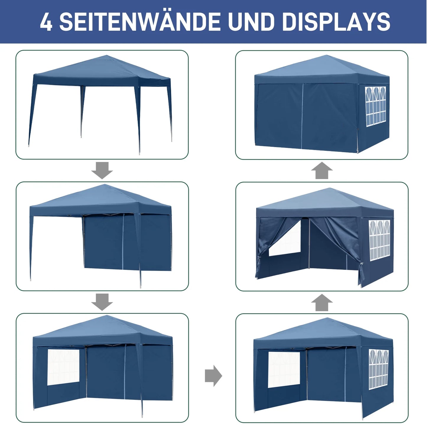 Ktaxon 10'x10' Ez Pop Up Wedding Party Tent Folding W/ Sides & Carry Bag